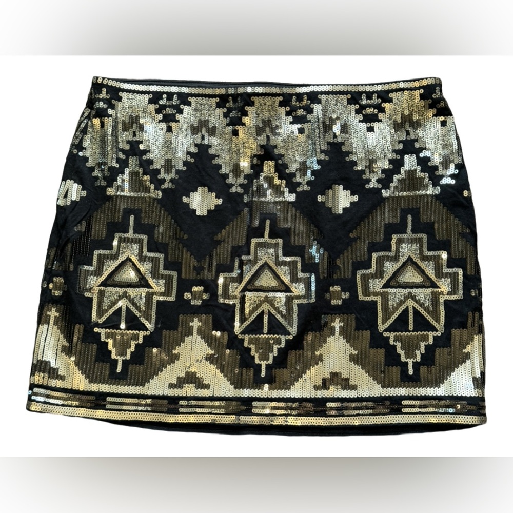 Express women’s black sequin skirt size S